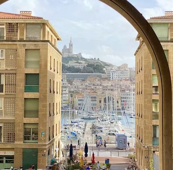 Notre Dame de la Garde from Marseille Harbor